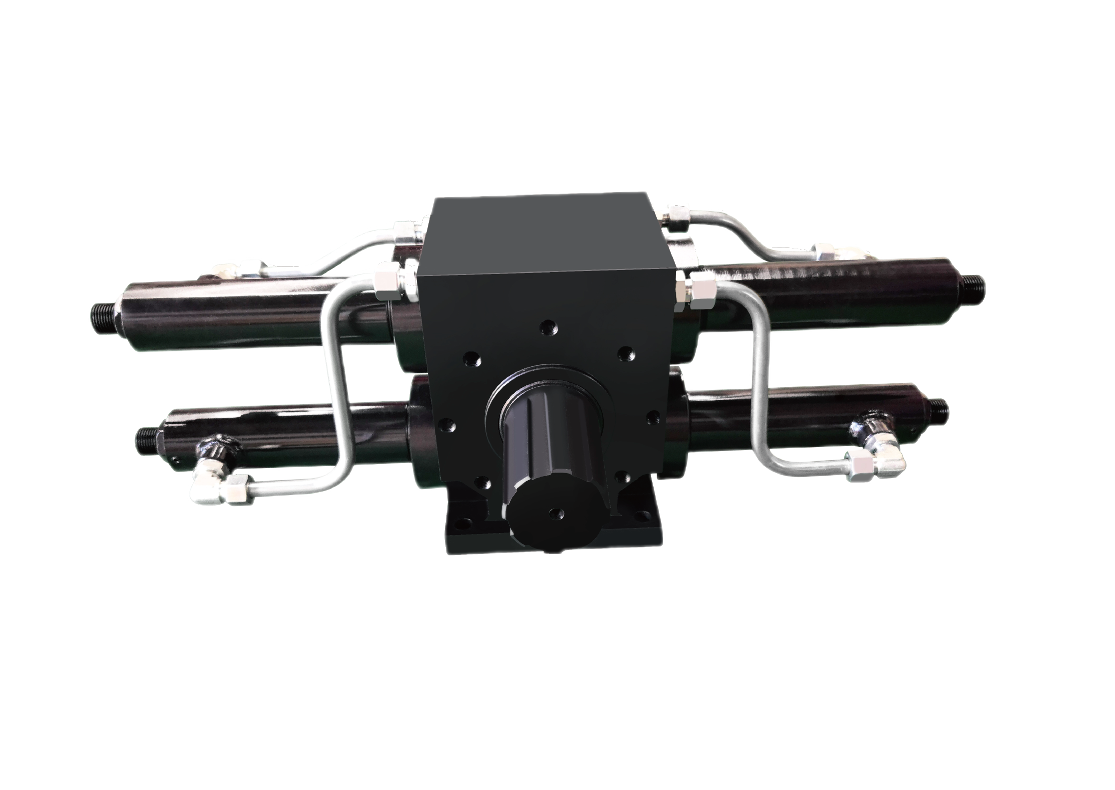 Double Gear Rack and Pinion Rotary Hydraulic Cylinder